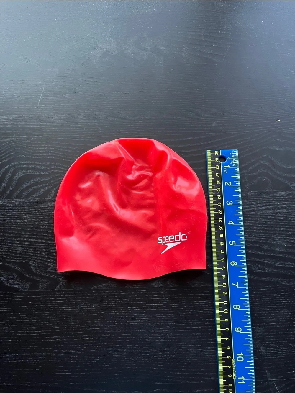 Speedo Red Silicone Swim Cap Unisex Adult Youth One Size Stretch Water Sports